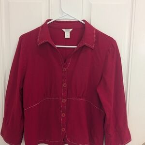 Christopher & Banks Red Top Medium Buttons